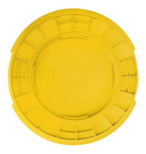 Bote De Basura Toff 121l Con Asas Color Amarillo