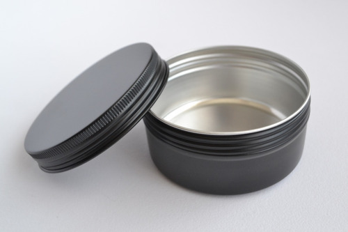 Lata De Aluminio Negra 150gr Pomadera Tarro 50pzs