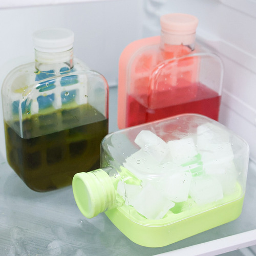 Molde Para Cubitos De Hielo De Silicona Con Bandeja Para Hie