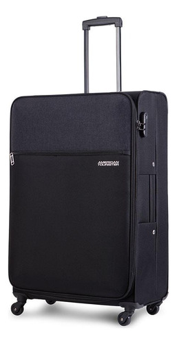 Maleta de viaje grande negra tipo Frankfurt American Tourister, color negro liso