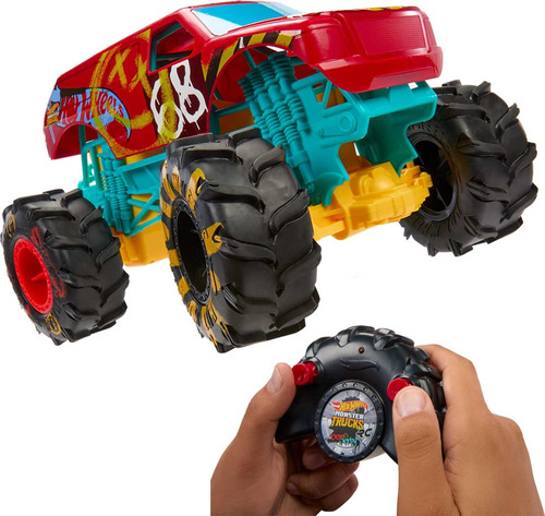 Hot Wheels Rc Monster Trucks Hw Demo Derby En Escala 1:15, .