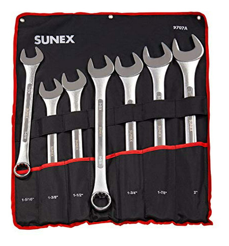 Sunex 9707a Sae Panel Levantado Jumbo Juego De Llaves Combin