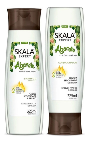 Skala Abacate Palta Shampoo + Acondicionador Vegano X 325 Ml