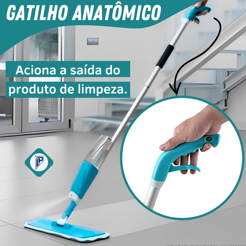Mop Spray Rodo Reservatório Esfregão Vassoura De Microfibra