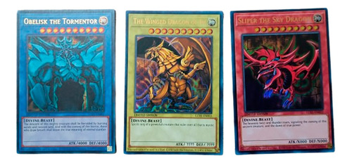 3 Cartas De Dioses Yugi Oh Originales Konami Limited Edition