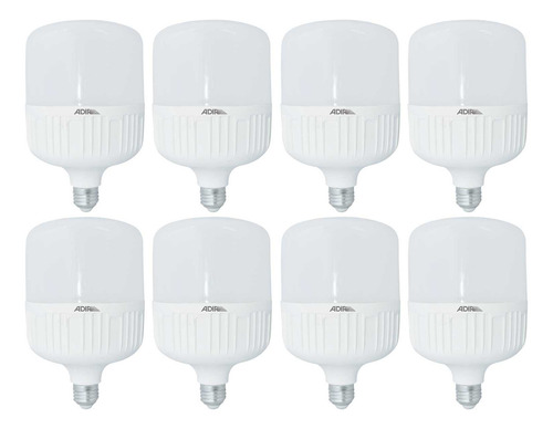 Foco Led Alta Potencia Omnidireccional 40w 6500k 8 Pza Adir Luz Fría