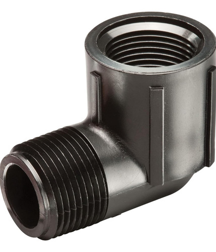 Codo Roscable 1/2x1/2, Hembra Y Macho Codo Marlex (5 Pzas) Negro