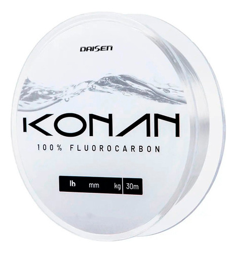 Linha Fluorcarbono Daisen Konan 30lb 0,50mm 30m Cor Cinza