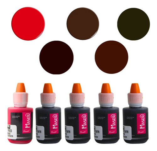 Tinta Para Ceja Microblading Shading Pigmento Maser 5pz Color Kit 2