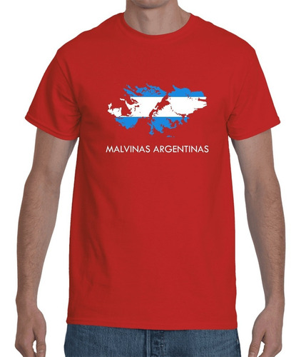 Remera Islas Malvinas Argentinas Homenaje Algodon Azul 