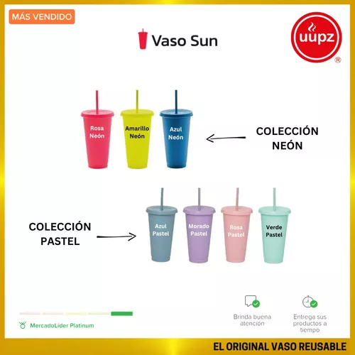 VASO CON POPOTE SONRIENTE CON TAPA POP (1200ML) –