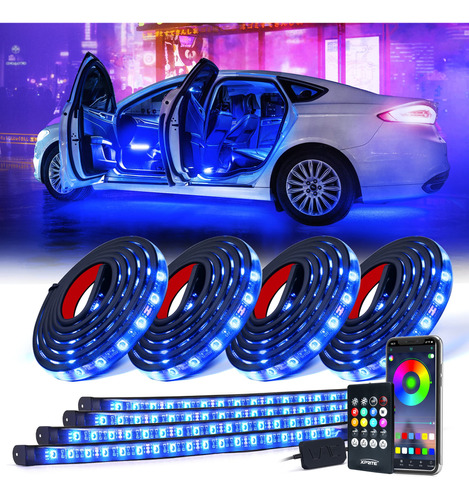 Xprite Rgb Led Car Underglow Exterior Light And Interior Blu