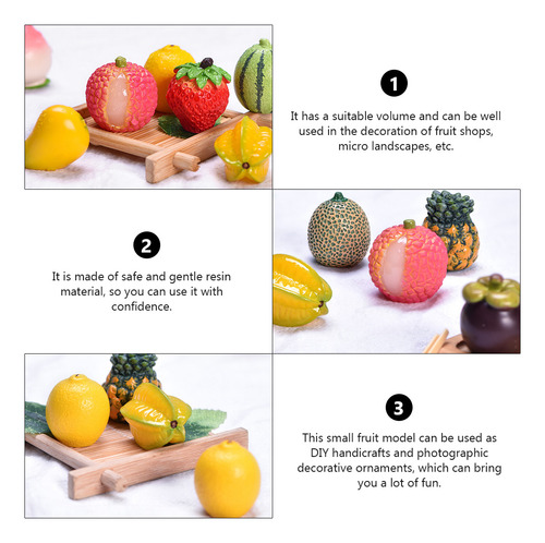 Adornos De Frutas Simuladas, 10 Piezas