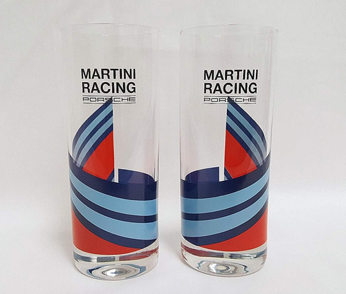 Porsche Martini Racing Lead - Juego De 2 Vasos De Cristal