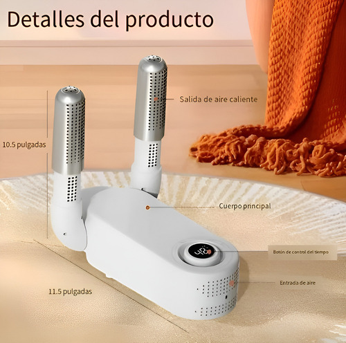 Rx Secador De Zapatos Eléctrico Esterilizador Luz Uv