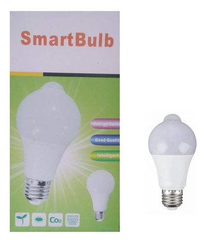 Lâmpada Bulbo Led Com Sensor De Presença 12w 6500k Smartbulb