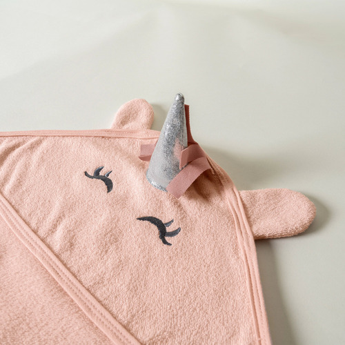 Toalla Unicornio Vianney Para Bebe O Niña Pequeña Color Rosa