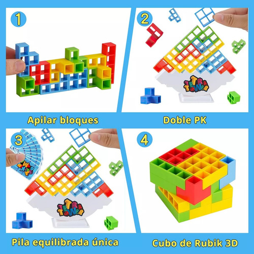 Juego De Equilibrio Tetra Tower, 48 Bloques De Construcción
