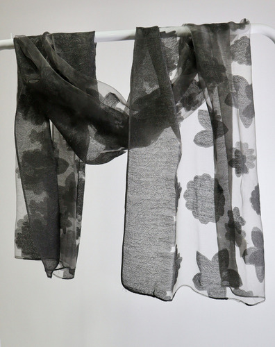 Pashmina Chal Pañueloruana Fiesta Brillo Lisa Lurex Bordado Color Negro Diseño De La Tela Estilo Bordada Talle Unico
