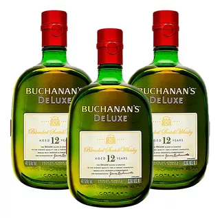 Whisky Buchanans Deluxe 12 Años 750 Ml (3 Botellas)