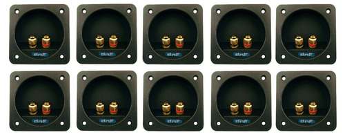 10 Pack Altavoz Box Terminal Cuadrado Cuadrado Conector Subw