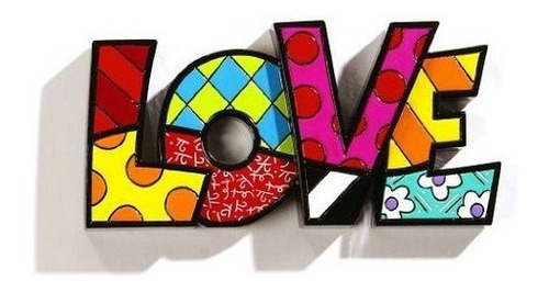 Romero Britto Love Word Decor De Giftcraft