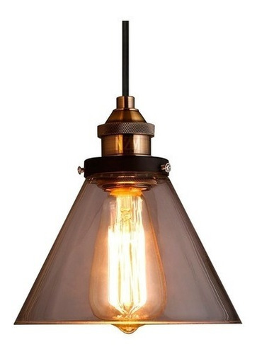 Lampara Colgante 1 Luz Vintage Harlem E27 Apto Led