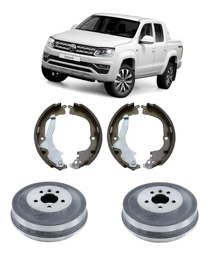 Frenos Traseros P/ Volkswagen Amarok Campanas Y Cintas Kitx2