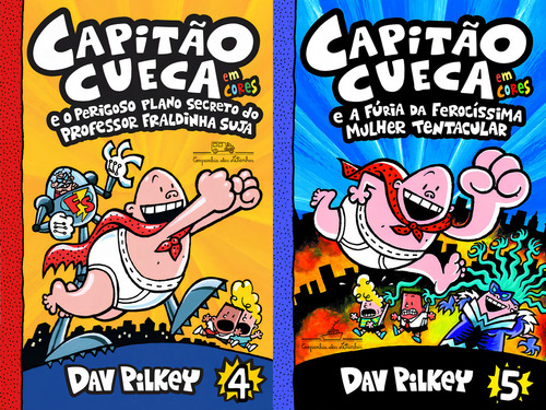 Capitão Cueca Volumes 4 E 5 - Dav Pilkey, De Dav Pilkey. Editorial Companhia Das Letras, Capa Mole Em Português, 2018