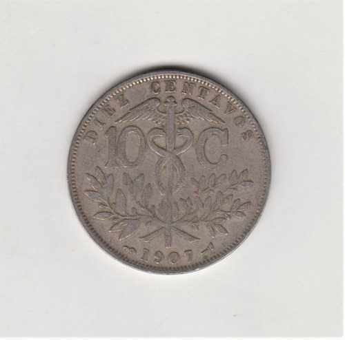 Moneda Bolivia 10 Centavos 1907 (c85)