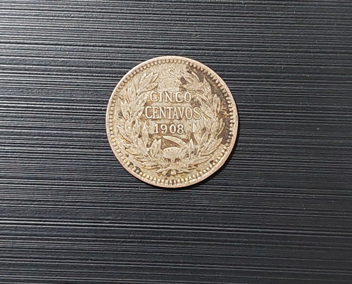 Moneda De Cinco Centavos Año 1908