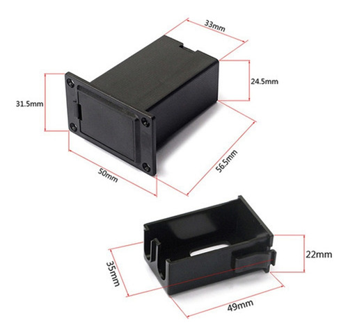 A Caja De Batería 9v Con Compartimento For Guitarra Acústica