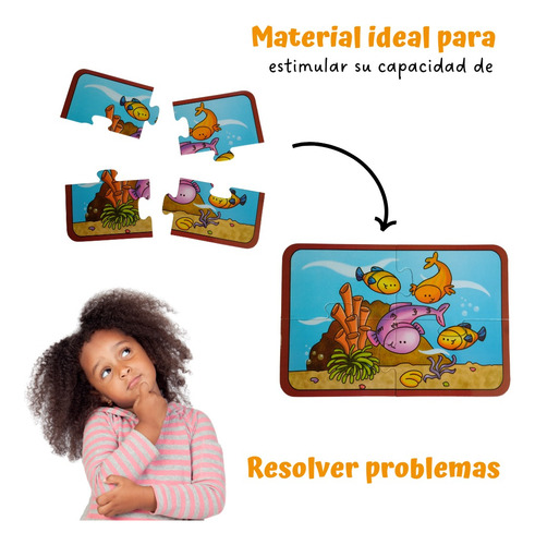 Rompecabezas Preescolar Mascotas - Material Didáctico Niños
