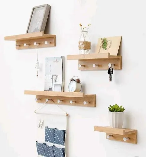Perchero de madera con estante new arrivals