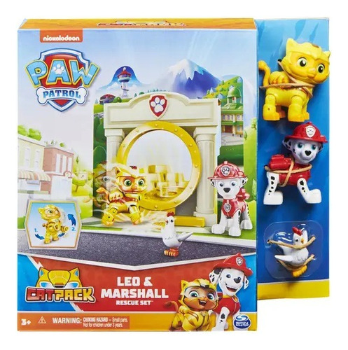 Paw Patrol Set De Juego C/figuras/accesorios Leo Y Marshall