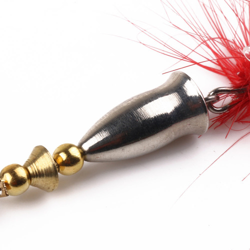 8cm Metal Fishing Sequins Spoon Baits Feather Fishhook Tackl