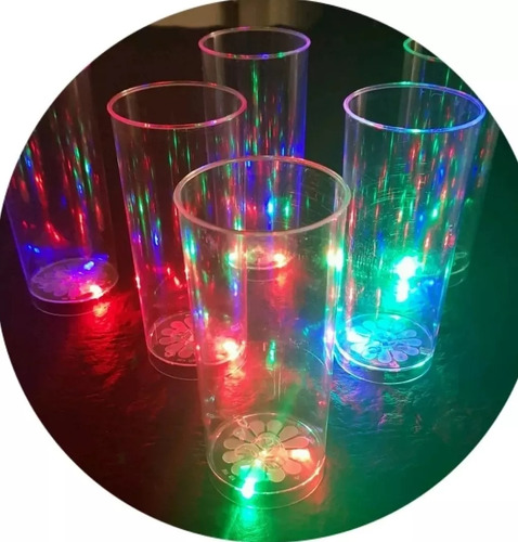 30 Vasos Luminosos Led , Cotillon Luminoso Led , Fluor !!!