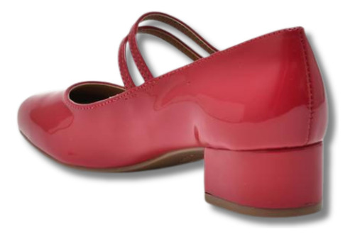 Sapato Feminino Via Marte Mary Jane Com Salto Bloco E Tiras