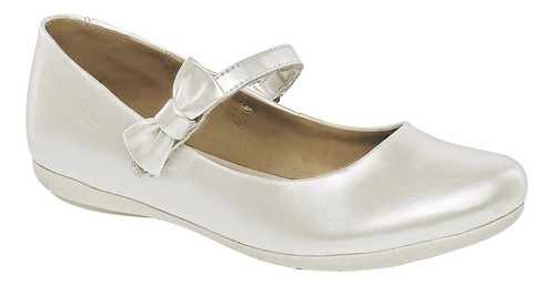 Zapato Coqueta 45103 Escolar Color Blanco Para Mujer Tx5