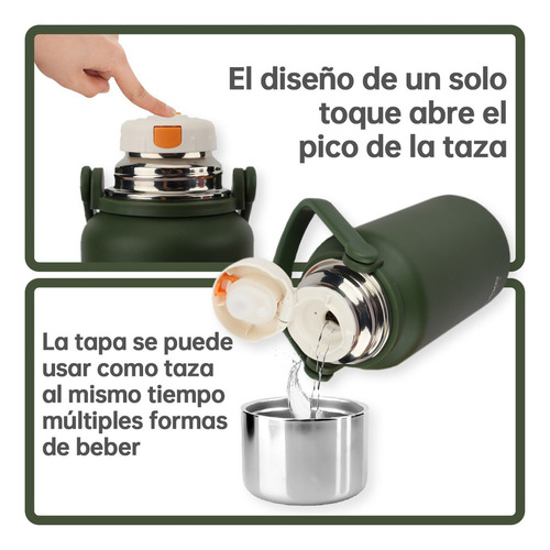 Botella Termo Portátil De Acero Inoxidable De 1000 Ml