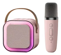 Comprar Mini Altavoz De Karaoke Con Micrófono Con 1 Micrófono Rosa