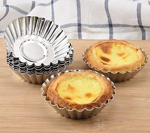 Molde De Tarta De Huevo De Aluminio Lassum, 10 Unidades