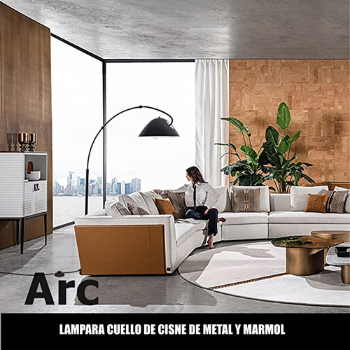 Imagen 3 de 9 de Lámpara De Piso Cuello De Cisne Modelo Arc