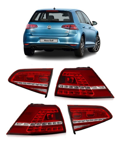 Kit Lanterna Traseira Golf Gti Mk7 Led Canto Mala 14/19 D/ E