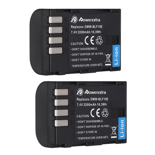 Pack De 2 Baterías Para Panasonic Dmw-blf19 Dmw-blf19e Lumix