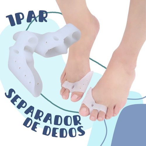 Separador Dedos Silicona Corrector Juanete Pedicura Cómodo Color Color