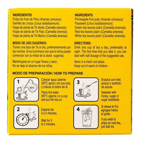 Imagen 4 de 4 de Té Piñalim 30 Sobres Original