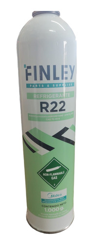 Lata Garrafa Gas Refrigerante Refrigerant Finley R22 1 Kg