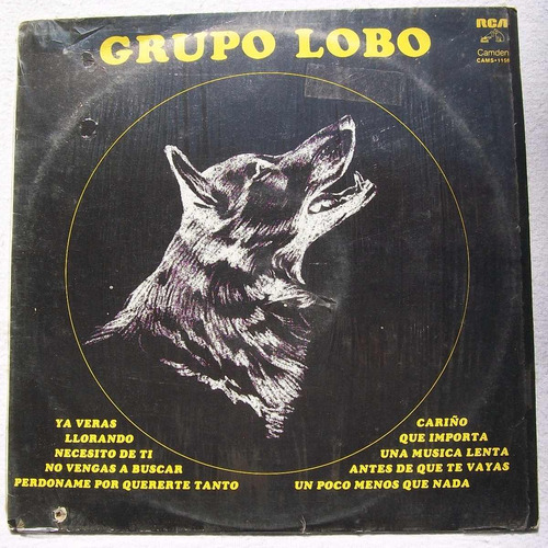 Grupo Lobo   Una Musica Lenta  Lp Rca 1984