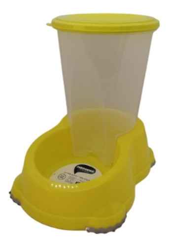 Dispensador Automático Perro Agua 1.5 Lts Moderna Verde Color Amarillo